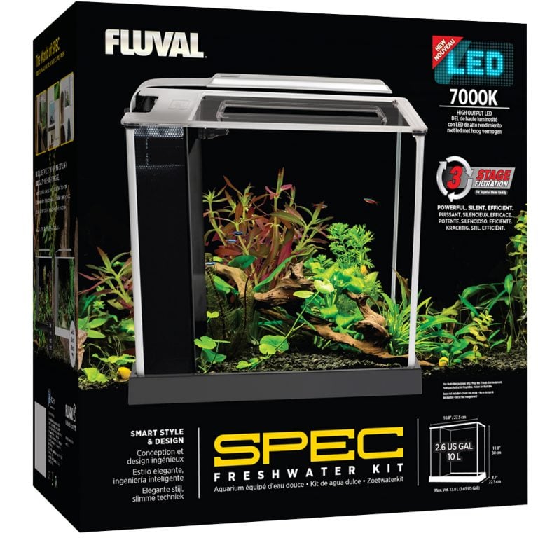 Spec Aquarium Kit, 10 L (2.6 US Gal), Black Fluval