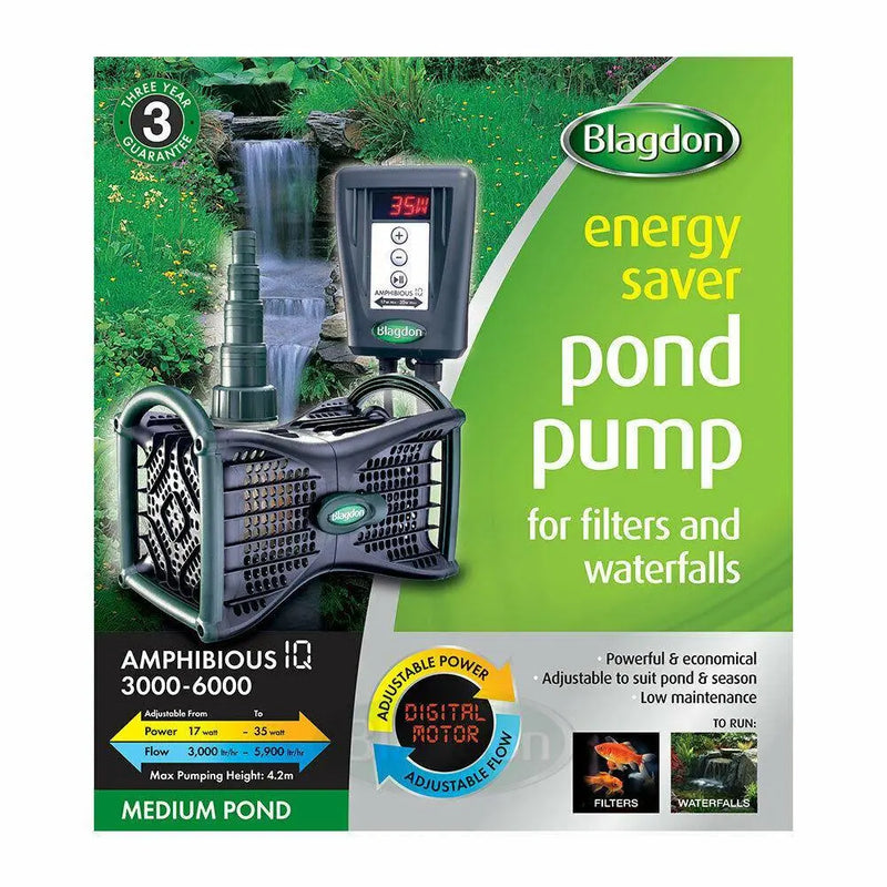 Blagdon Amphibious IQ Pond Pump 3000-6000L Blagdon