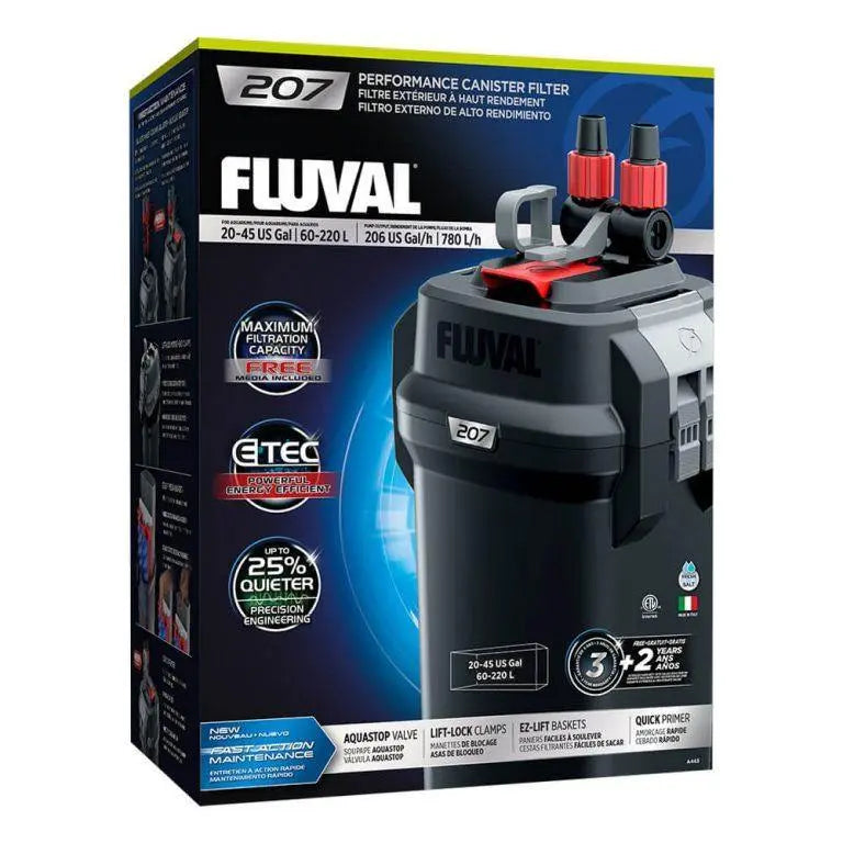 Fluval 207 Performance External Filters Complete With Media Fluval