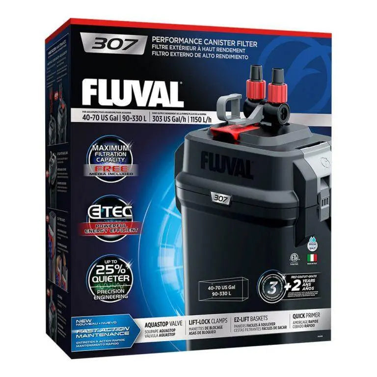 Fluval Performance 307 External Filter Complete With Media Fluval