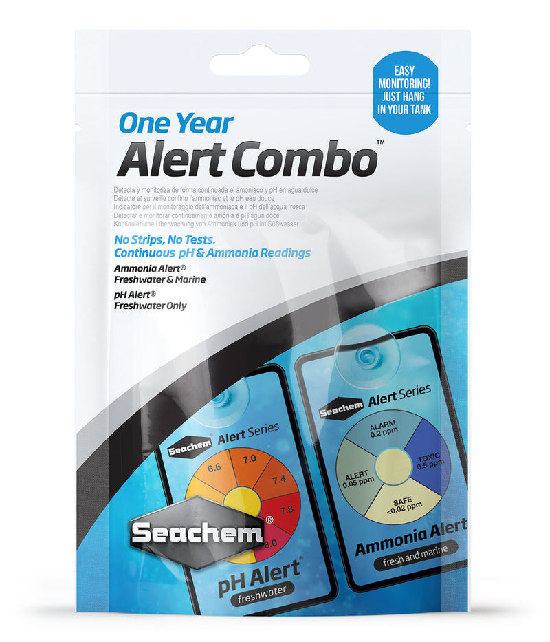 Seachem AlertCombo (pH Alert & Ammonia 1 year Test) intank display Seachem